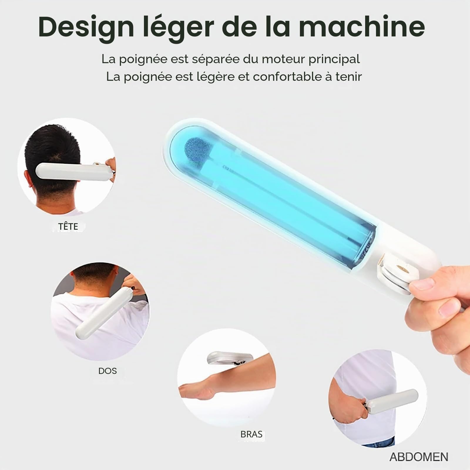 Lampe de photothérapie UVB pour la peau et le corps – Lampe de traitement à domicile à clipser avec minuteur Couverture de 48 cm² Comprend des lunettes – Design portable sûr et facile