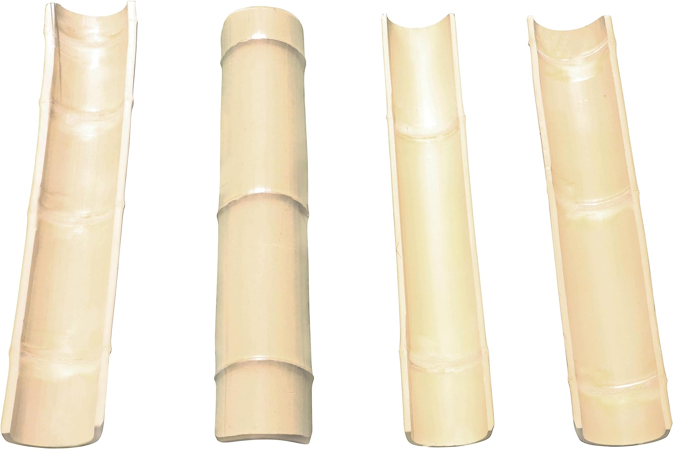 Bamboo channels (half pipe) | Water chutes! | Bamboo channeling | Gutters | Pack of 4 | 0.5 metre