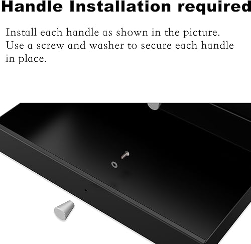 Miniatura 5 de Cajones de metal para escritorio, organizador de mesa pequeño con organizador de almacenamiento de 3 cajones para archivos A4, organización de