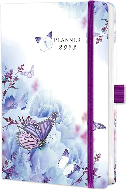 2023 Diary A5 Week to View, Weekly & Monthly Planner, from Jan 2023 to Dec 2023, Academic Diary 2023 with Tabs, Pen Loop and Inner Pocket, Size A5 (21×14.5×2.5cm)