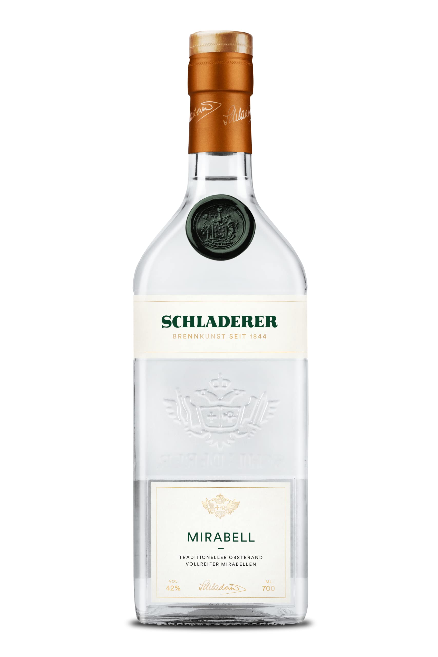 Schladerer Mirabell, edler Obstbrand aus dem Schwarzwald, mild und intensiv dank goldgelber Mirabellen aus der Region Obstbrände (1 x 700 ml)
