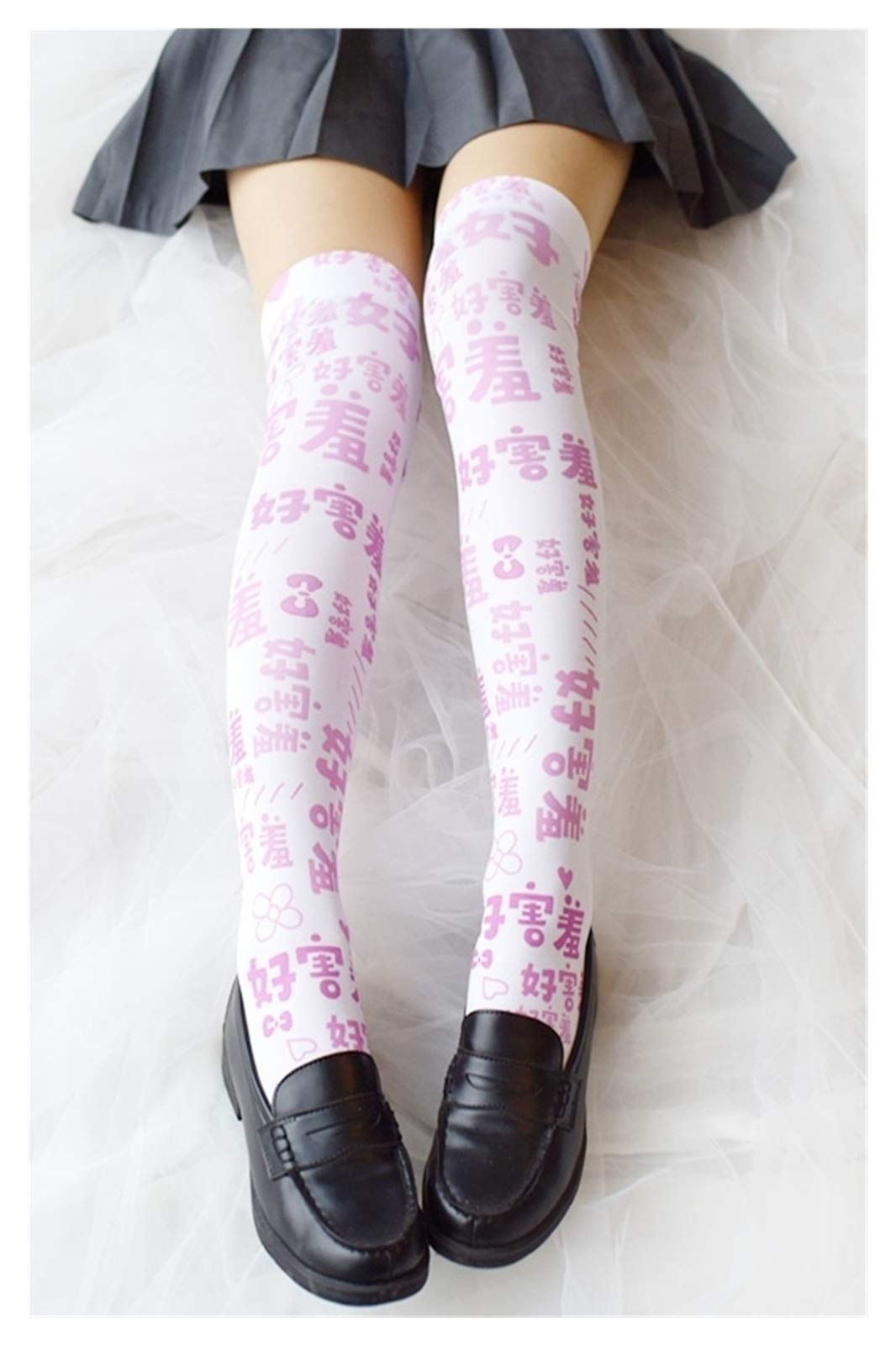 Japonés Dulce Expreso en el Sobre la Rodilla Calcetines Calcetines Blandos Niñascalcetines Calcetines de Seda Rosa/Calcetines Altos de Rodilla/Tamaño