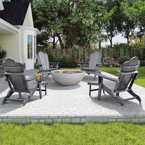 Chaise pliante réglable avec méridienne en PEHD pour jardin - 6