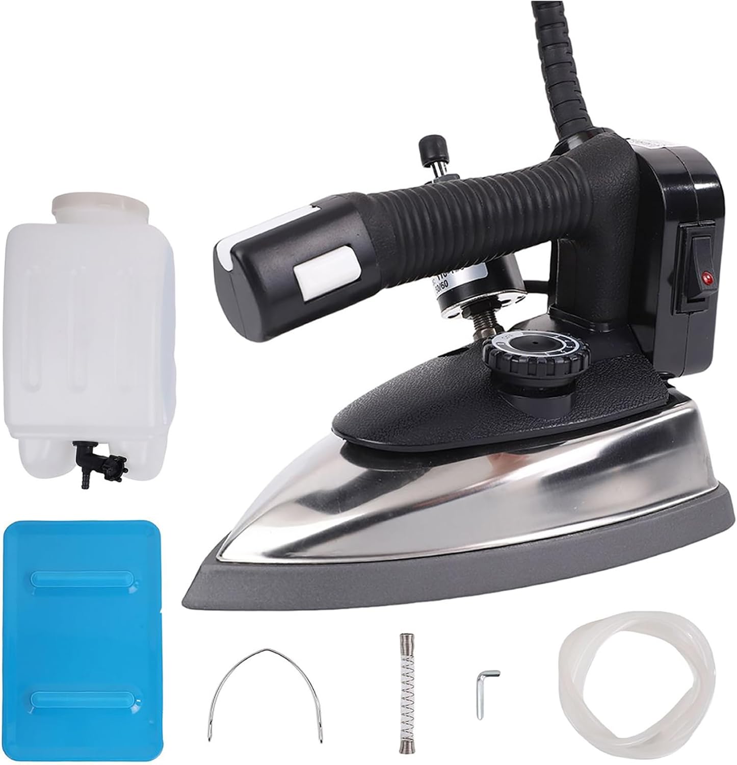 Industrial Electric Steam Iron 1200W Gravity Feed Steam Iron Temperature Adjustable with 3L Large-capacity Water Bottle Powerful Clothing Steamer for Ironing