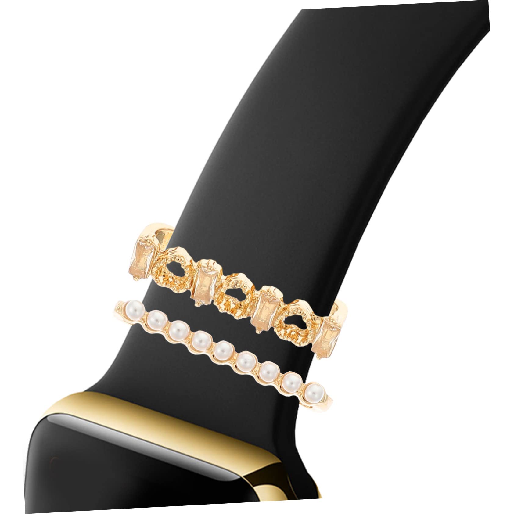 Homoyoyo 16 Pièces Bracelet Décoratif Anneau Charmes DIY Bracelet De Montre Charme Bracelet De Montre En Silicone Charme Montre Intelligente Strass Bracelet De Montre Charme Montres