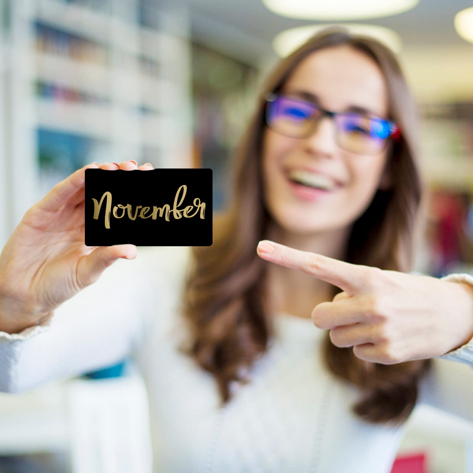 Vegena 150 Piezas Tarjetas de Visita de Metal y Aluminio, Personalizadas en Blanco Con Marca Grabada Con Láser