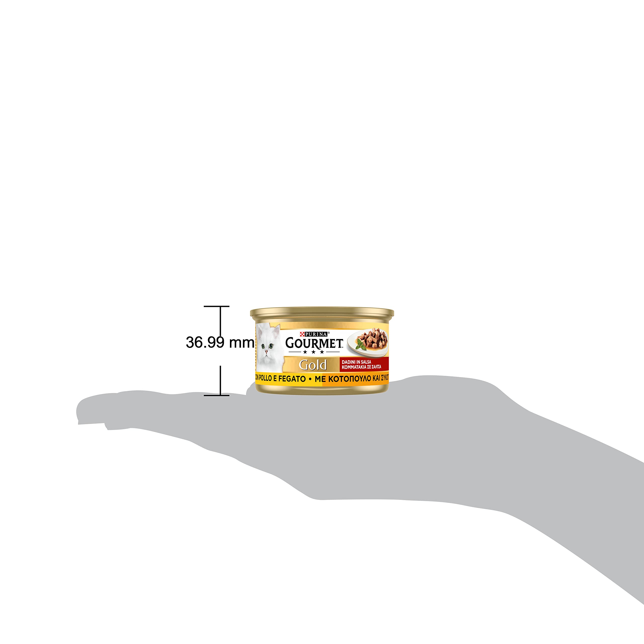 GOURMET GOLD Cibo umido per gatti adulti Dadini in Salsa con Pollo e Fegato, 24 lattine da 85g