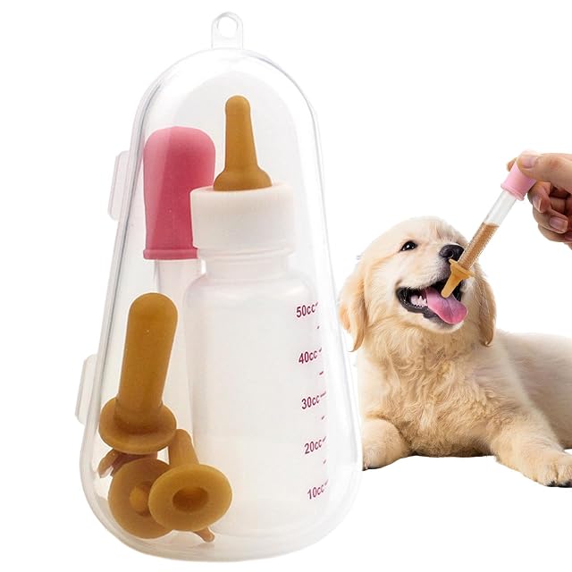 Foto 7 de 8 de FLAVAS Biberón Para Mascotas, Alimentador De Leche Con Botella De Leche Para Gatitos A Escala Transparente