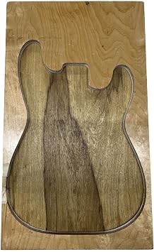 Exotic Wood Zone | Exotic Black Limba Semi Explorer Guitar Wood Body Blanks | 24" x 18" x 1-3/4" - 2 Piece Planed Glued