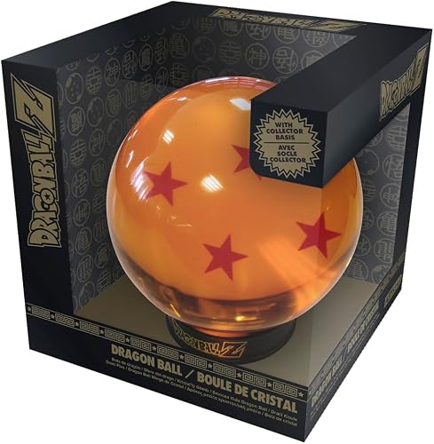 ABYSTYLE Studio Officially Licensed Dragon Ball Z 4 Star Collectible Acrylic Resin Crystal Dragon Ball Replica 3'' Across DBZ Home Essentials Anime Manga Gifts Collect Them All
