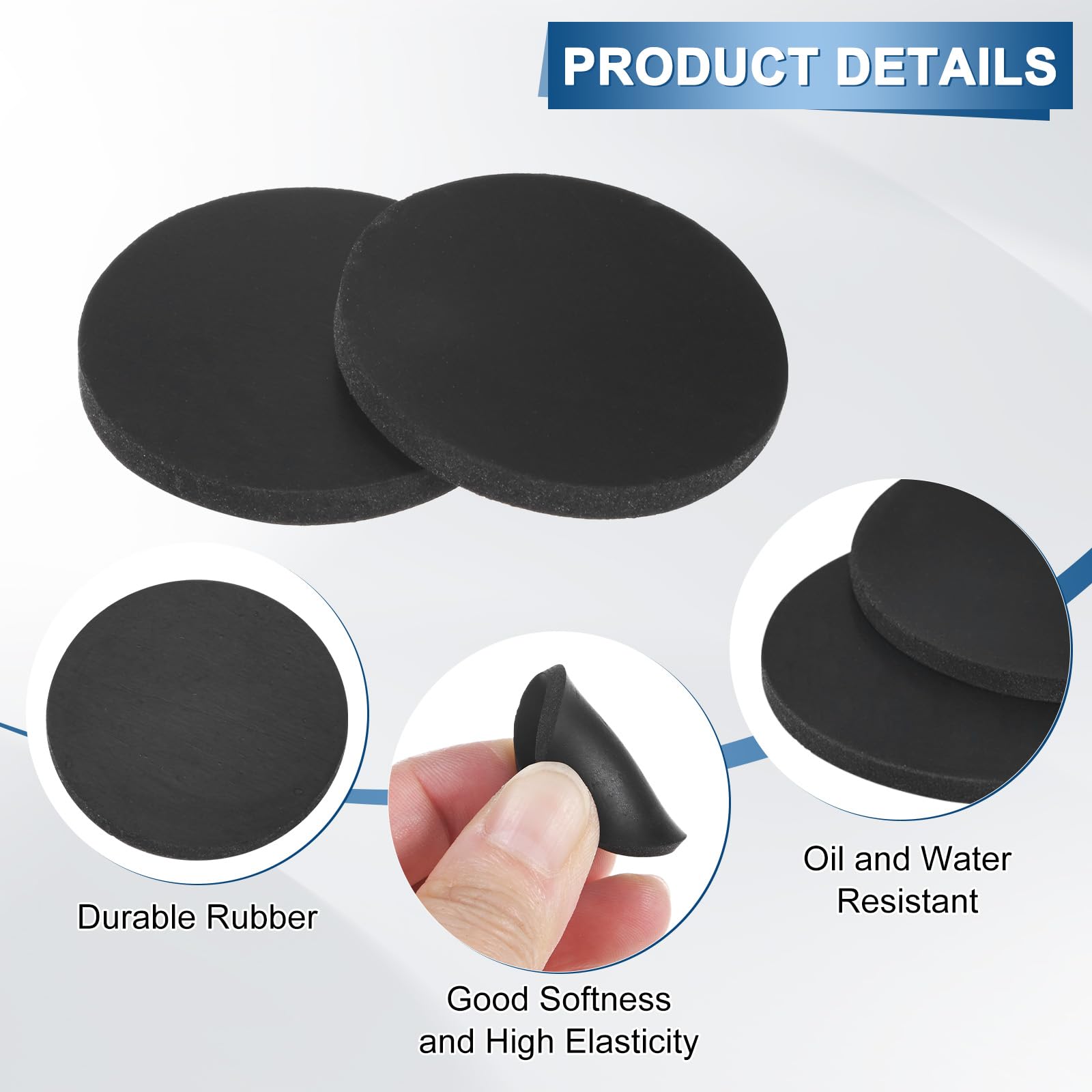 M METERXITY 20-Pack Rubber Solid Discs Washers - Image 2