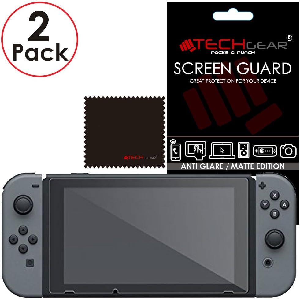 TECHGEAR [2 Pack] Anti Glare Screen Protectors for Nintendo Switch