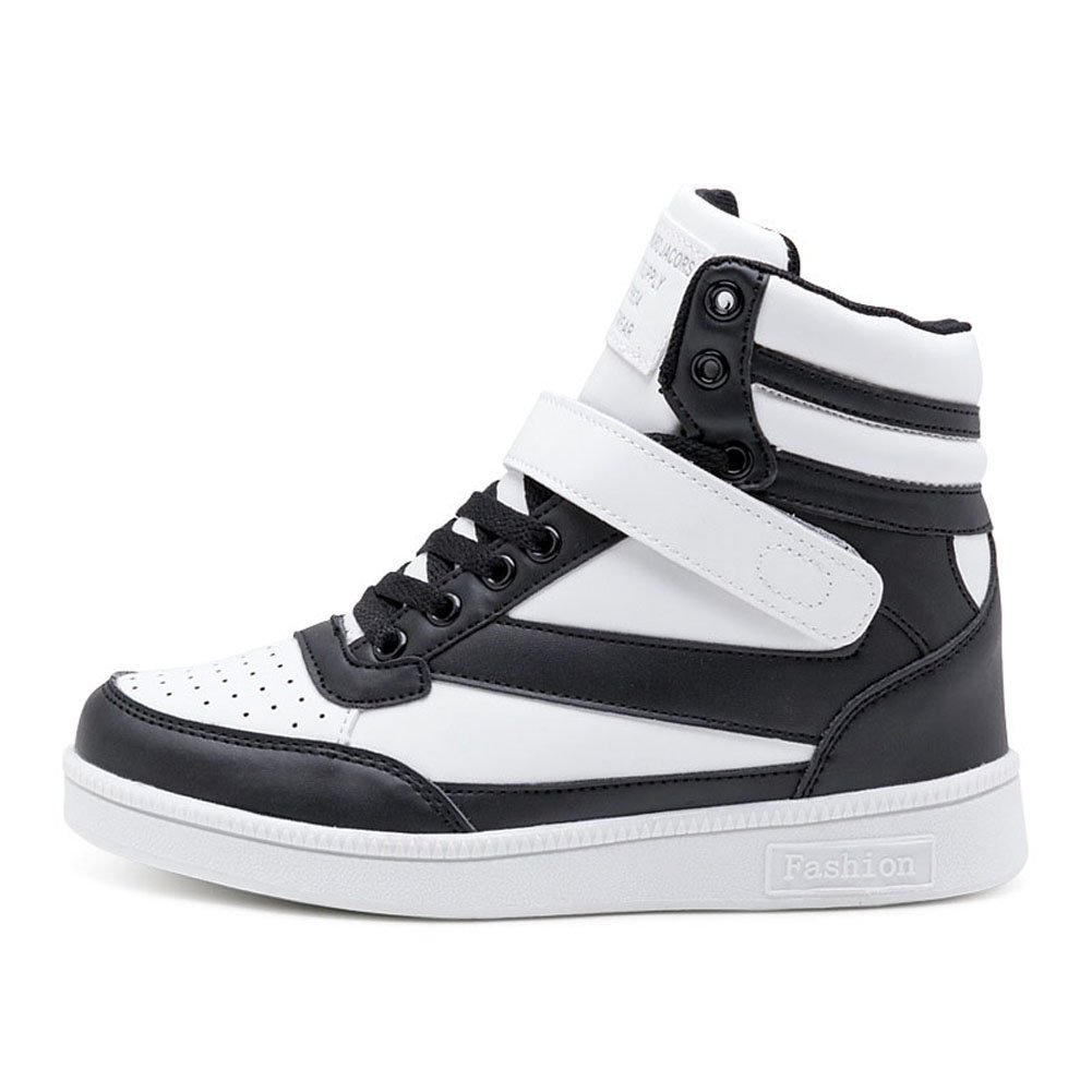 happygo! Zapatillas de Cuña Mujer Deportivos Elevador Interior Talón Plataforma 7cm Altas para Tacón Zapatillas de Deporte