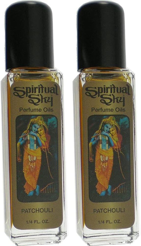 Spiritual Sky Patchouli Scented Perfume Oil [Pack of 2 - Brown - 1/4 oz.]