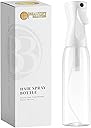 BeautifyBeauties Spray Bottle For Hair – Continuous Mister Spray Bottle for Hairstyling, Cleaning, Plants, Pets, Barbers, Salons, Essential Oil Scents (Clear, 16.9oz/500ml) 11" H x 2.6" L
