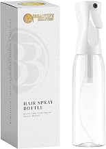 BeautifyBeauties Spray Bottle For Hair – Continuous Mister Spray Bottle for Hairstyling, Cleaning, Plants, Pets, Barbers, Salons, Essential Oil Scents (Clear, 16.9oz/500ml) 11" H x 2.6" L