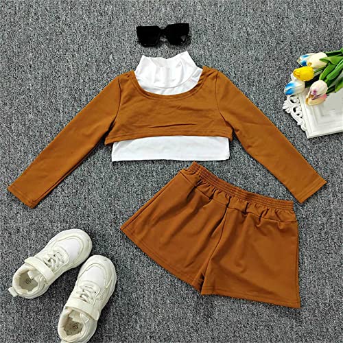 Lykmera Roupas infantis para bebês meninas primavera verão patchwork algodão manga longa roupas roup