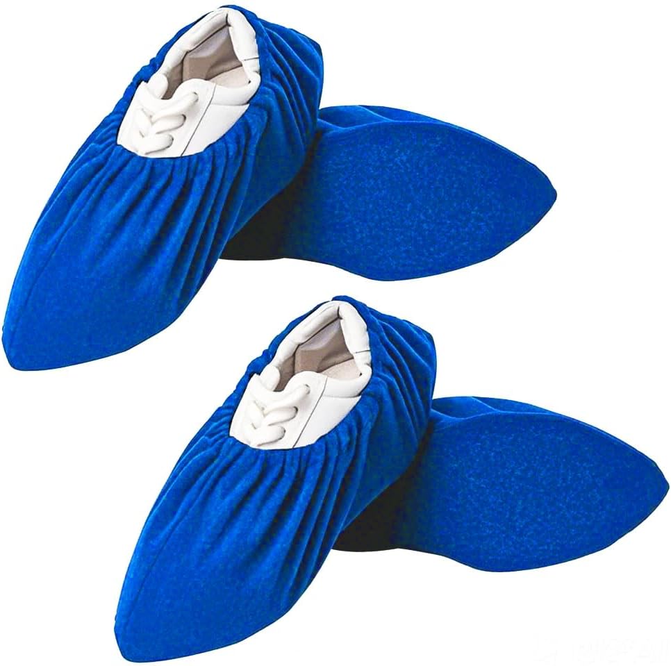 Slide Board Shoe & Boot Covers for Smooth Gliding (Reusable, Washable) Special Flannel Increase Slip Shoe Covers Compatible with All Fitness/Hockey Slideboards One Size Fits All