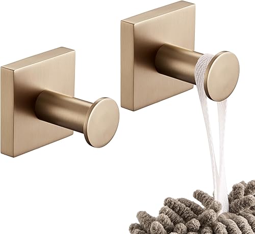 Miniatura 9 de KOKOSIRI Ganchos para Toallas de Baño para Pared de Ducha, Colgadores de Toallas, Ganchos para Bata de Baño para Puerta, Cocina, Armario, Acero Oro