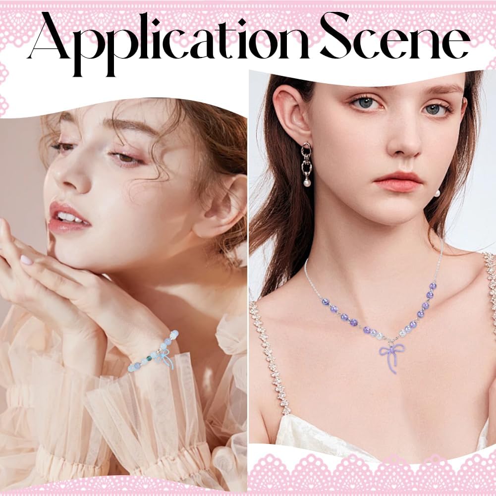 SUNNYCLUE 1 Box 40Pcs Bows Charms Bulk Bow Charm Metal Alloy Red Pink Romantic Cute Bowknot Butterfly Charm for Jewelry Making Charms Valentines DIY Keychain Necklace Earrings Bracelet Crafting - Image 4