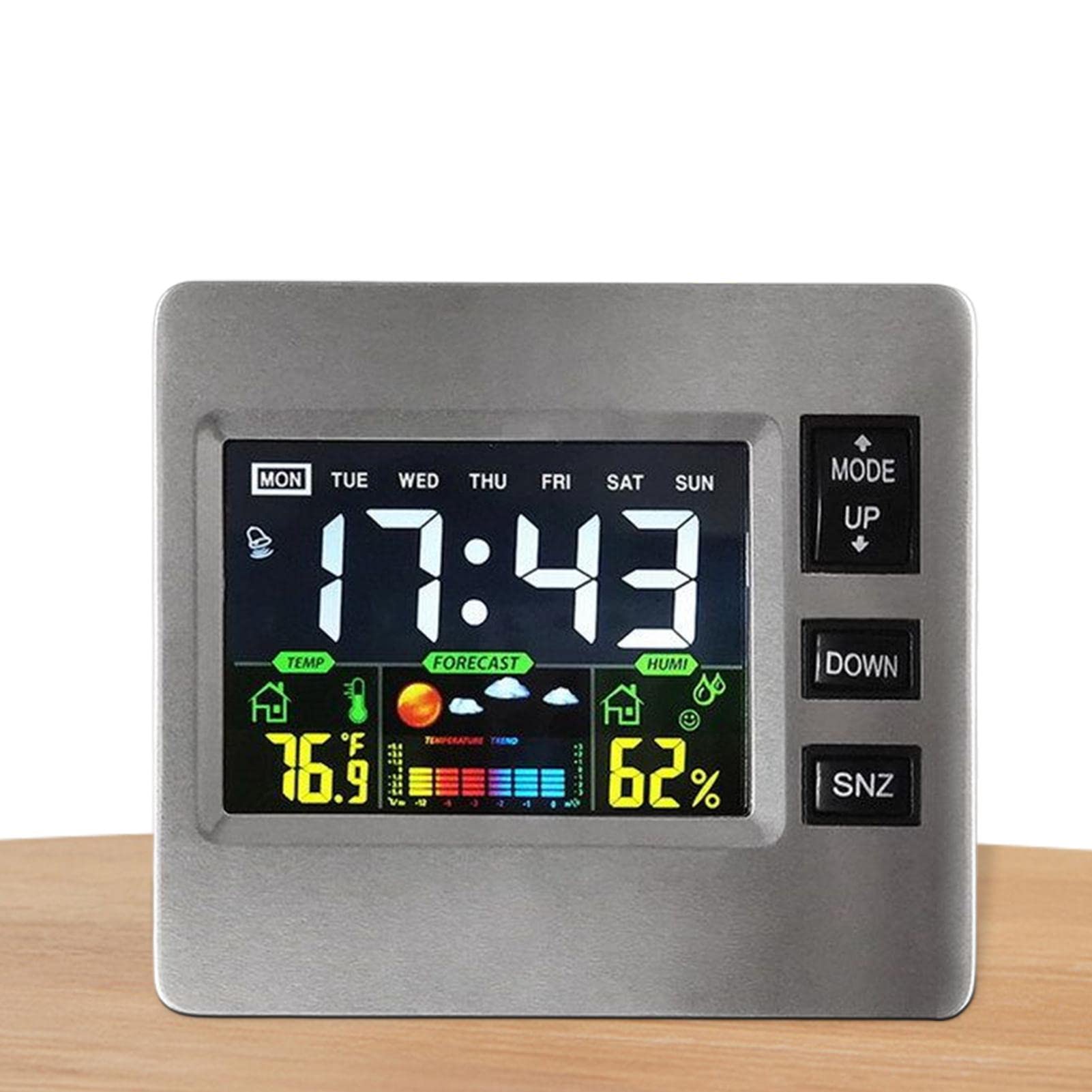 Orologio LCD Con Termometro E Umidità - Stazione Meteo Multifunzione Per Casa - Foto 4