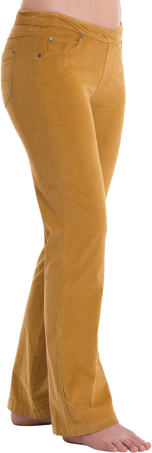 PajamaJeans Women's Bootcut Stretch Corduroy Pants, Honey, X-Small / 0-2