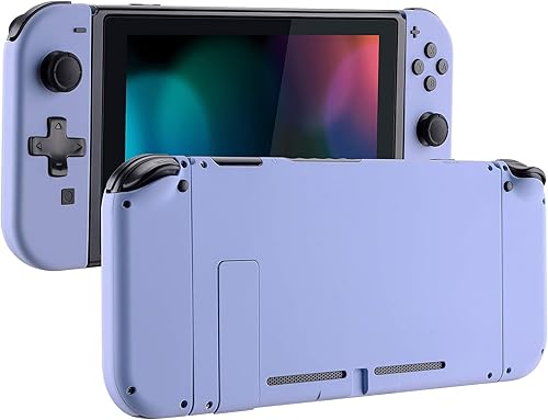 eXtremeRate Placa trasera de agarre suave al tacto para consola Nintendo Switch, carcasa NS Joycon (versión D-Pad) con botones de juego completo,