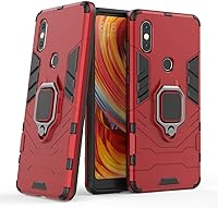 Vista 6 de LuluMain Compatible con funda Xiaomi Mi Mix 2S, soporte de anillo de metal, a prueba de golpes, carcasa de parachoques duro