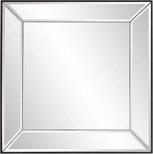 Howard Elliott Vogue - Espejo rectangular para colgar en la pared, espejo de pared grande plateado con marco de vidrio para dormitorio, sala de