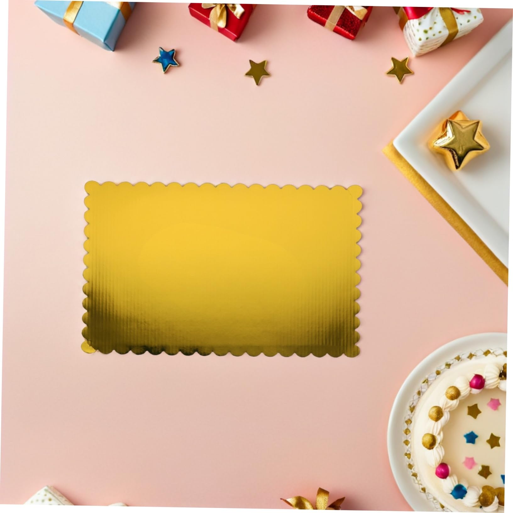 Cabilock 20pièces à Gâteaux Rectangulaires Carton Ondulé Base De Gâteau pour Gâteaux Feuille Support De Pâtisserie Jetable