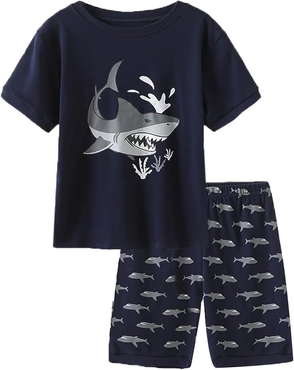Big Boys Pajamas 2 Piece Short PJS Cute Cartoon Sleepwear