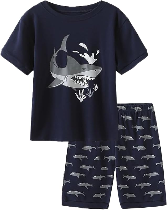 Big Boys Pajamas 2 Piece Short PJS Cute Cartoon Sleepwear