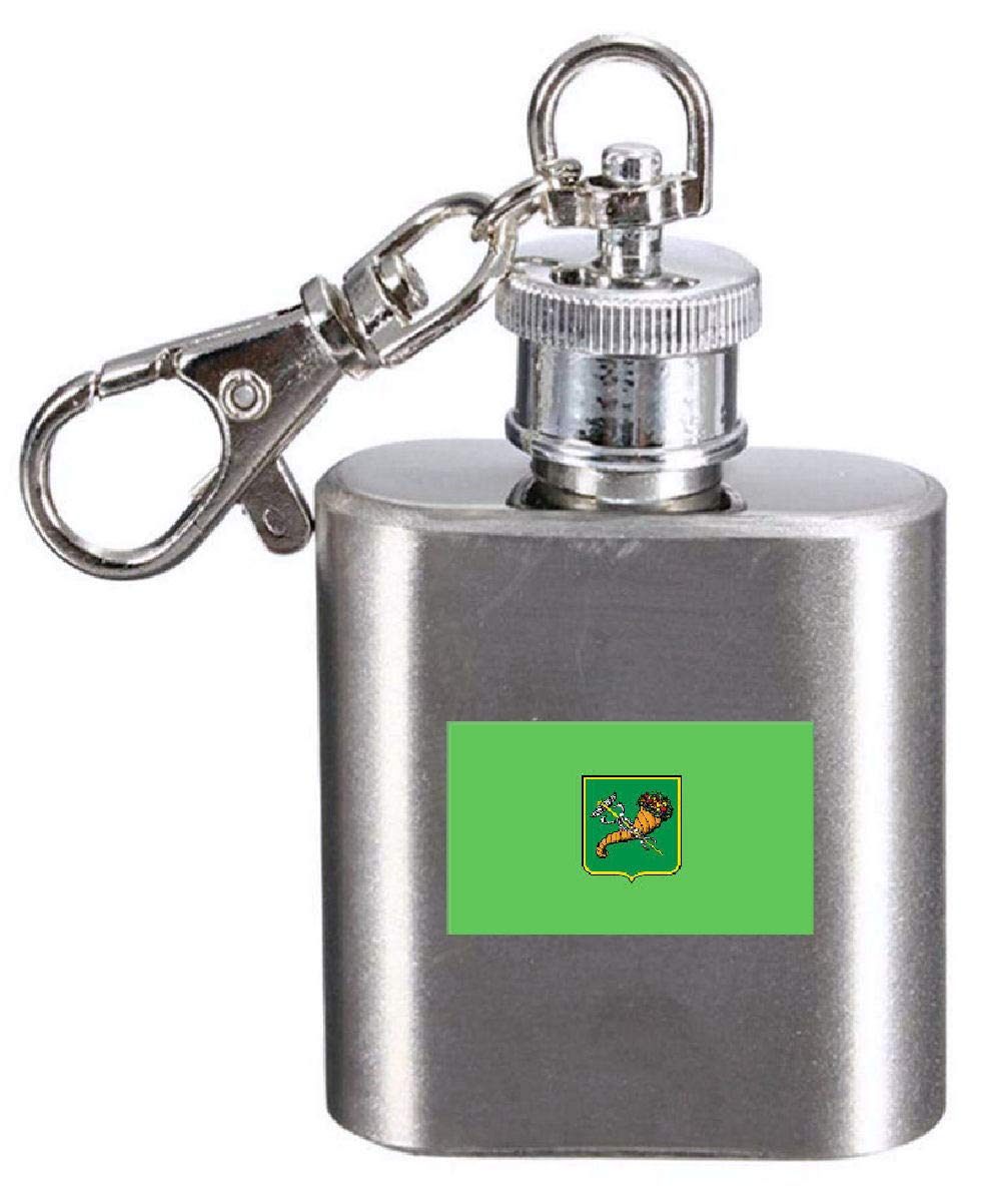 Mini flasque Ukraine Kharkiv porte-clés en acier inoxydable gravé pour aventuriers