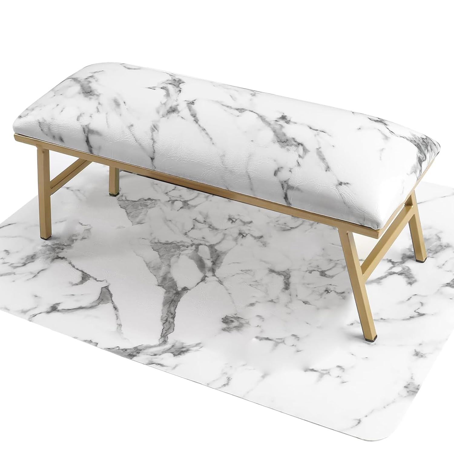 Arm Rest for Nails, Nail Arm Rest for Nail Tech with Microfiber Leather Nail Table Mat, Manicure Hand Rest Stand Nail Art Accessories Tool for Nails Tech (Aurora)