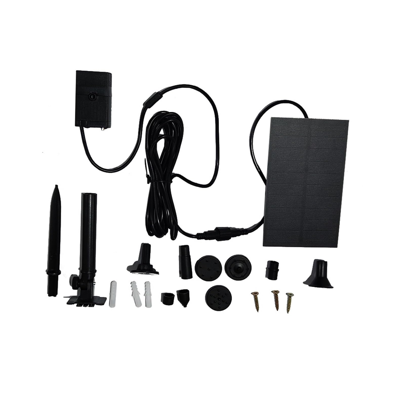 Joliane 1.5W Upgraded Solar Fountain Pond Pump Kit With Stake, Solar Powered Water Fountain Pump For Bird Bath, Garden, Backyard, Pool(1.5W)