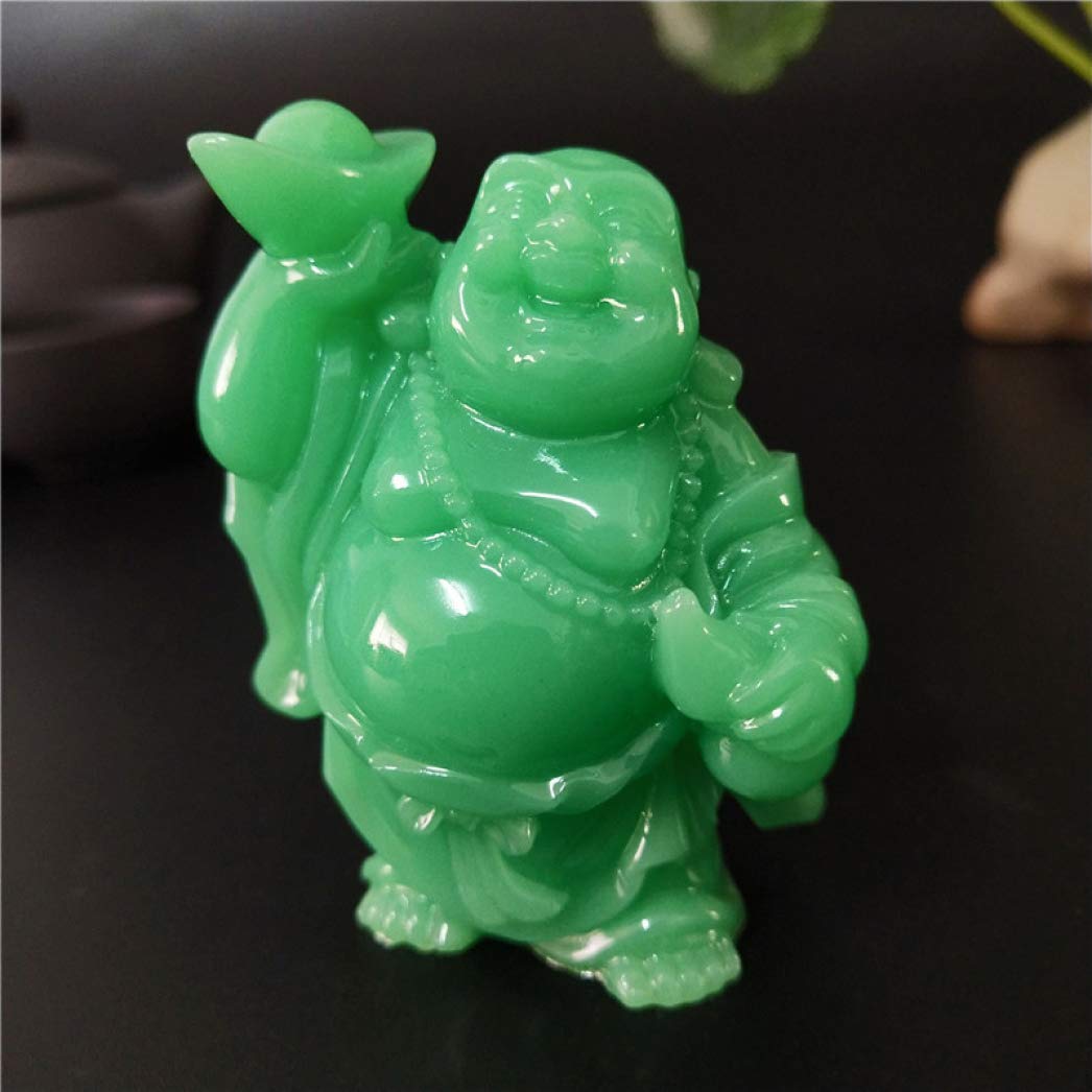 Laughing Buddha Statue Green