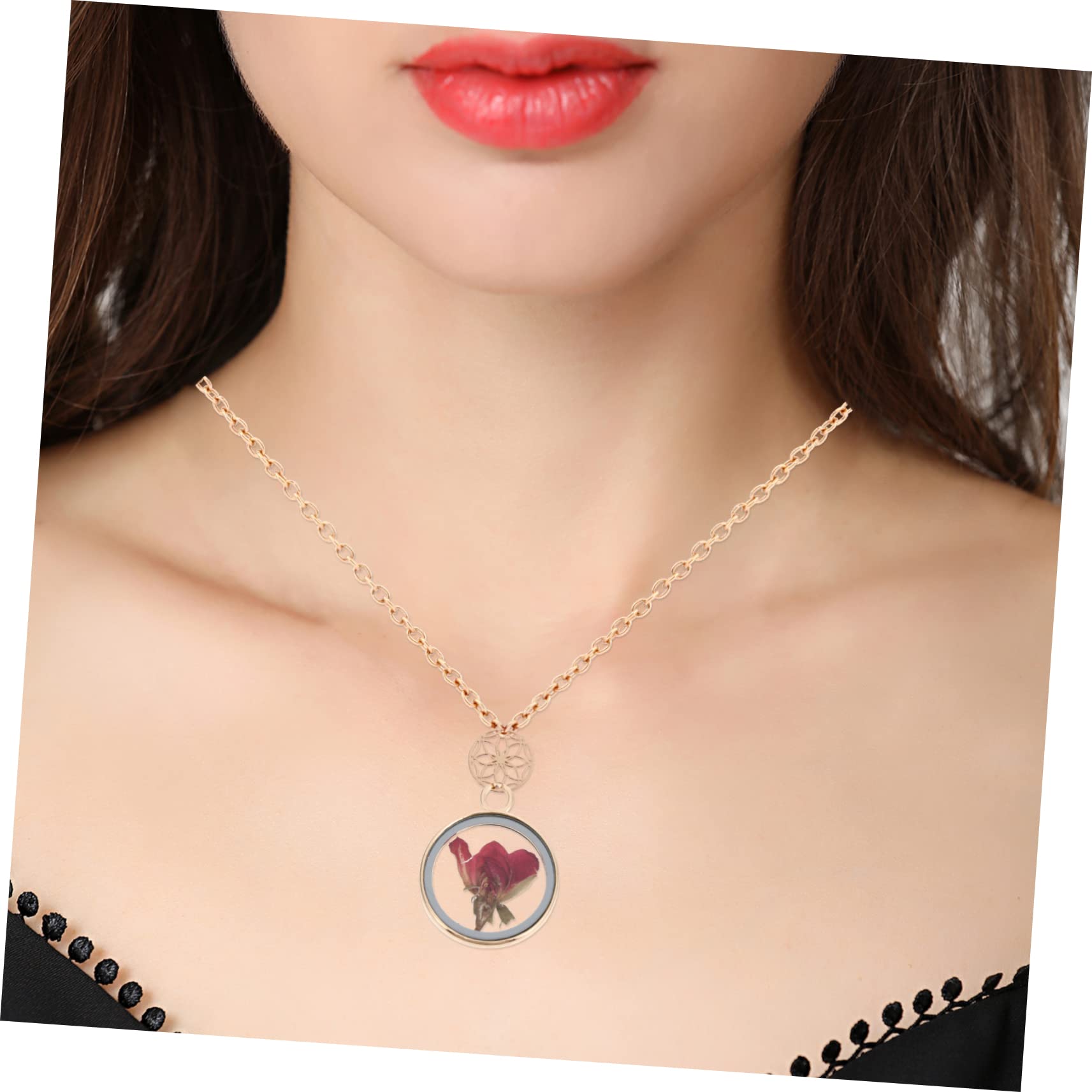 SHINEOFI 400 Pz pendente hair charms hair jewelry parti di creazione di gioielli ciondoli firmati collane collana ciondolo fatto a mano decorazioni di gioielli loto Accessori fiori tallone
