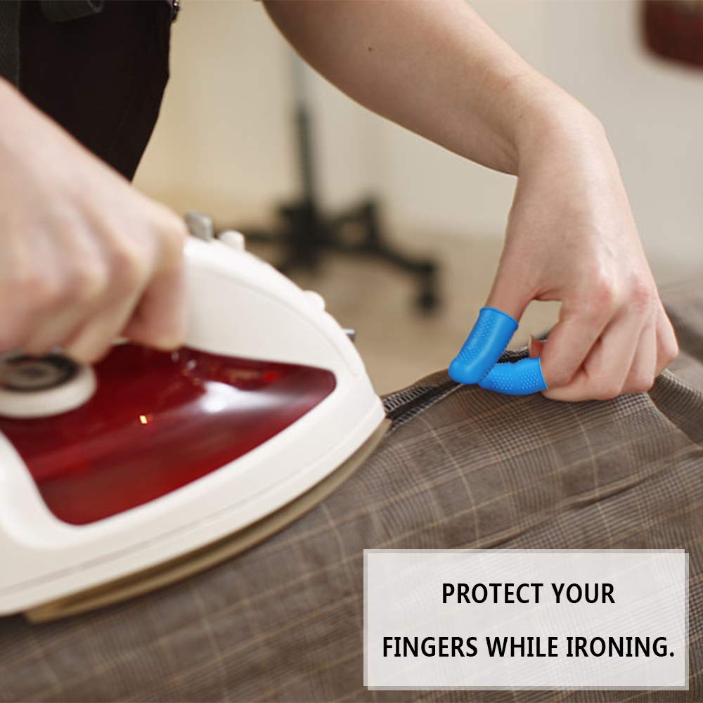 Protège Doigt 15 Pcs Protection Doigt en Silicone pour Prévenir, Réduire et Éliminer les Dommages aux Doigts Protecteur De Doigt Anti-adhésif pour Couture Pistolet À Colle Chaude Miel Adhésifs