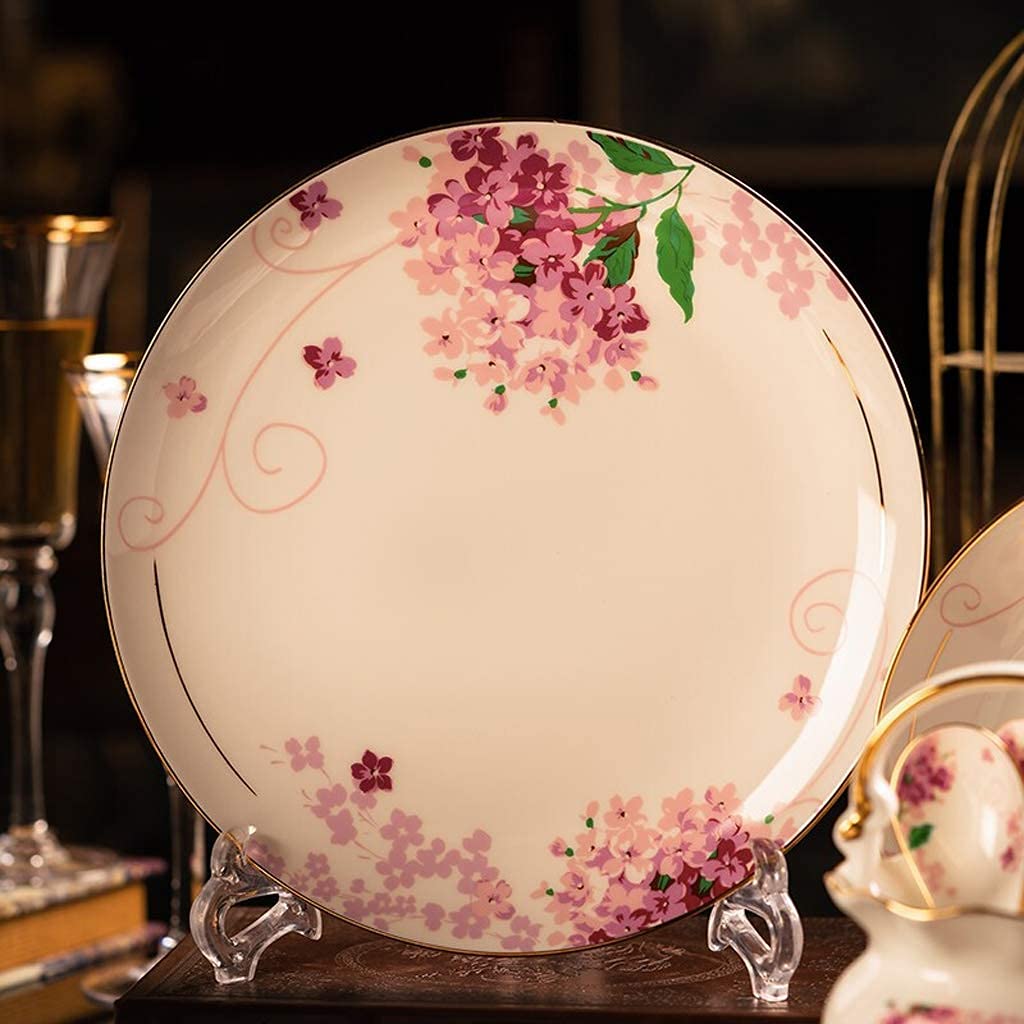 H3TF5J Ceramiczny zestaw zastawy stołowej, 50 sztuk złota zastawa stołowa, zdrowa glazura o wysokiej temperaturze, rodzinna restauracja, prezent urodzinowy ślubny