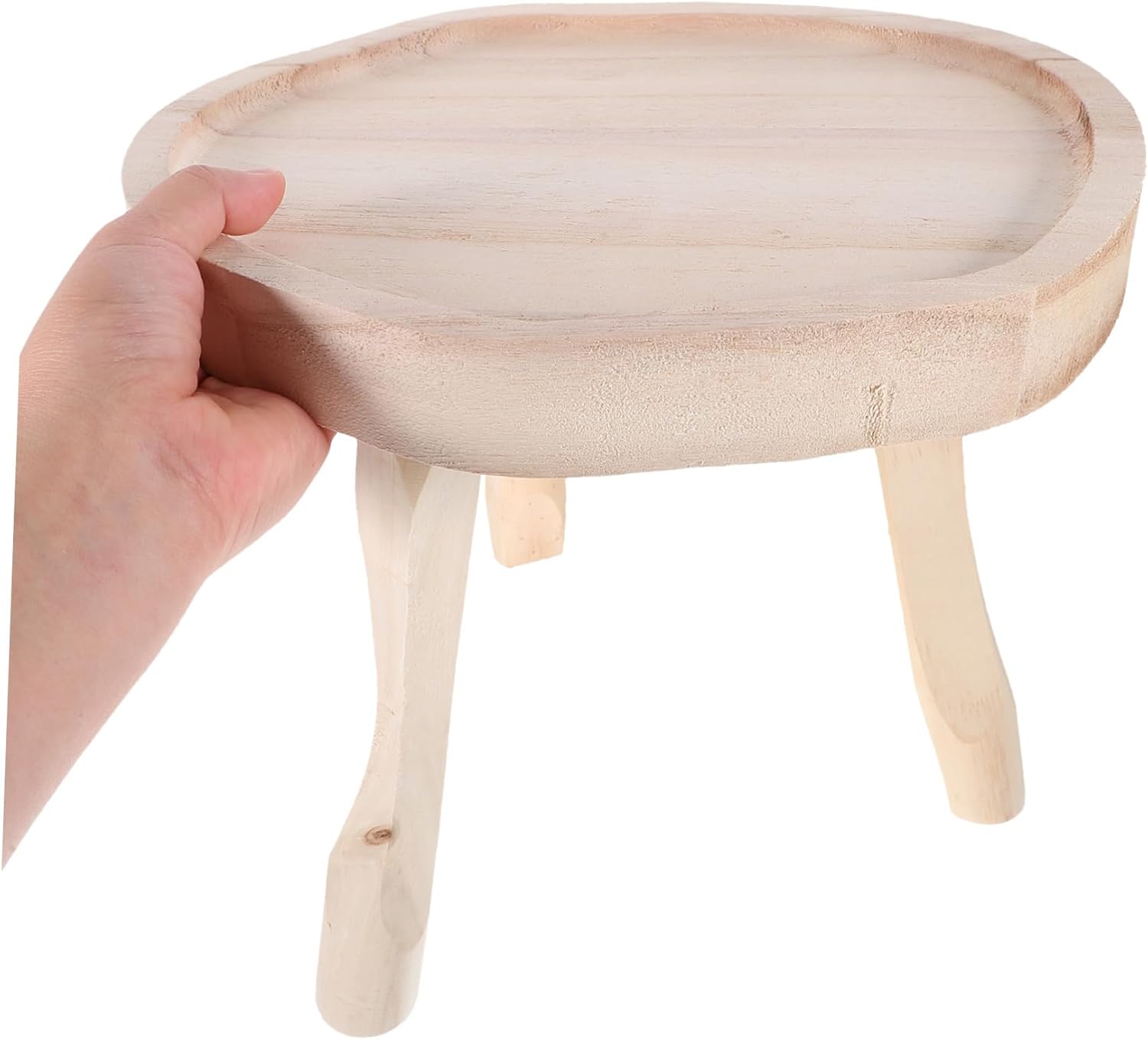 Wooden Plant Stand for Outdoor Indoor Plant Stool Rustic Style for Patio Flowerpot Riser for Home Decoration