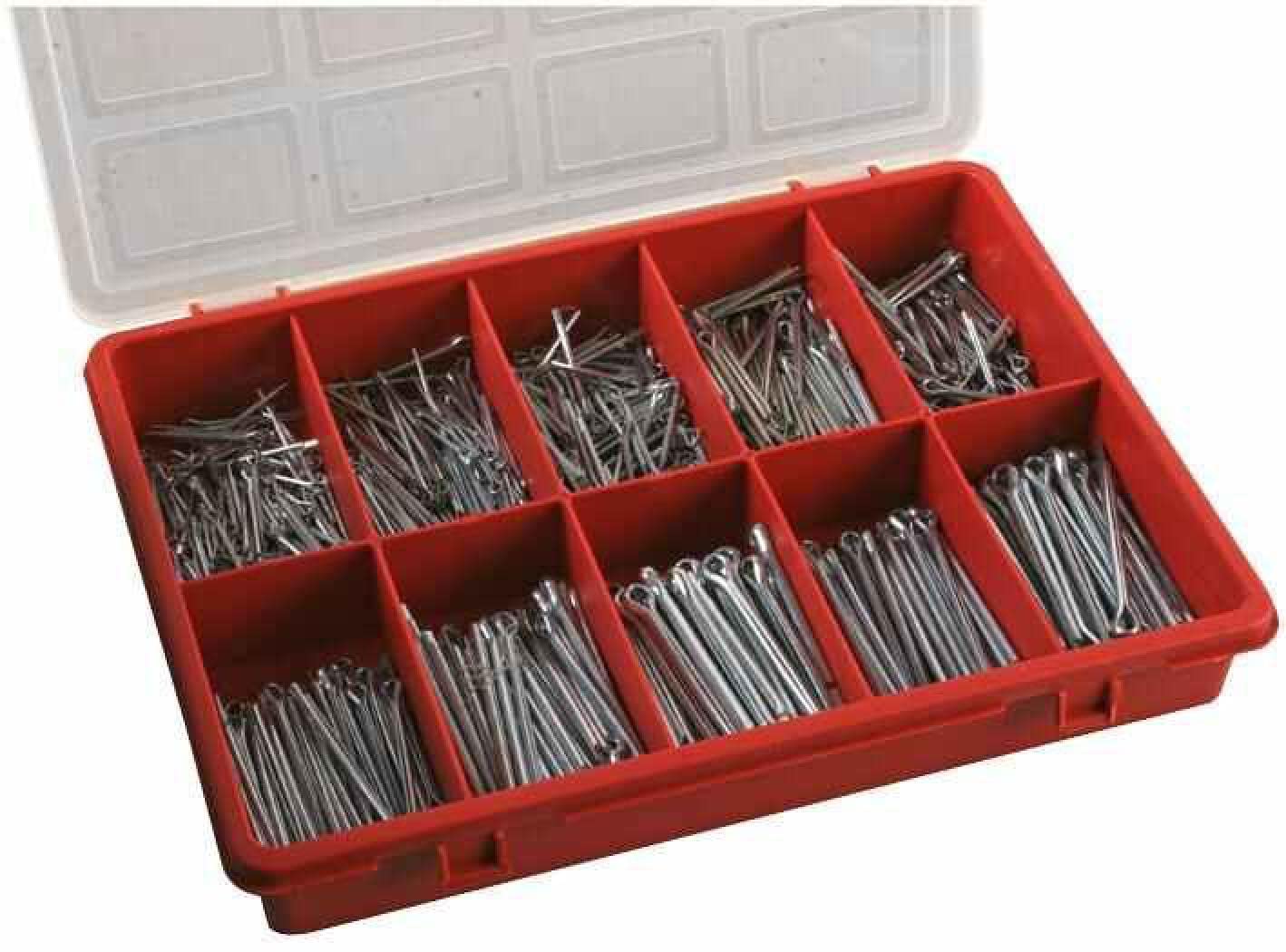 Duratool Split Pin/Cotter Pin Assortment Pack 650 Piece