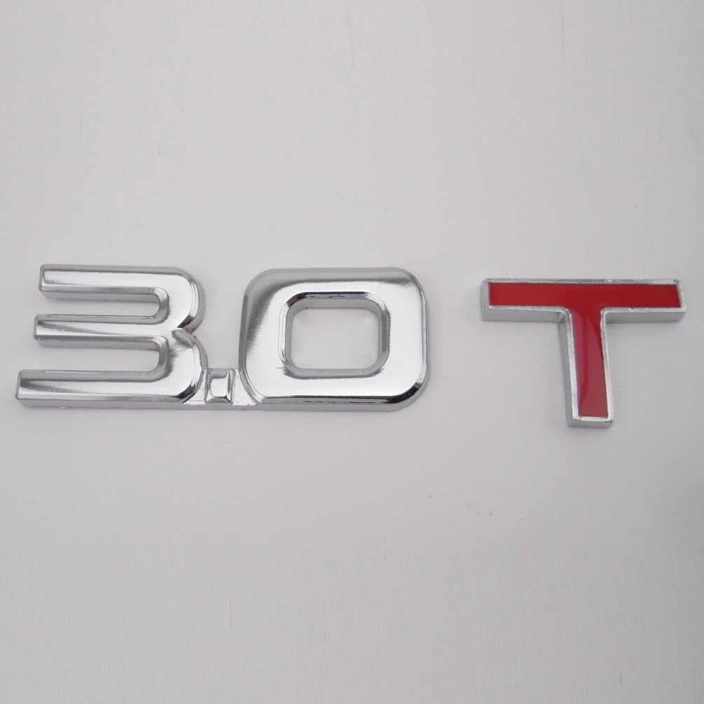 Manso 3.0 T Turbo Metal Rear Trunk Emblem Badge Decal Sticker Fit for BMW Jeep Volkswagen