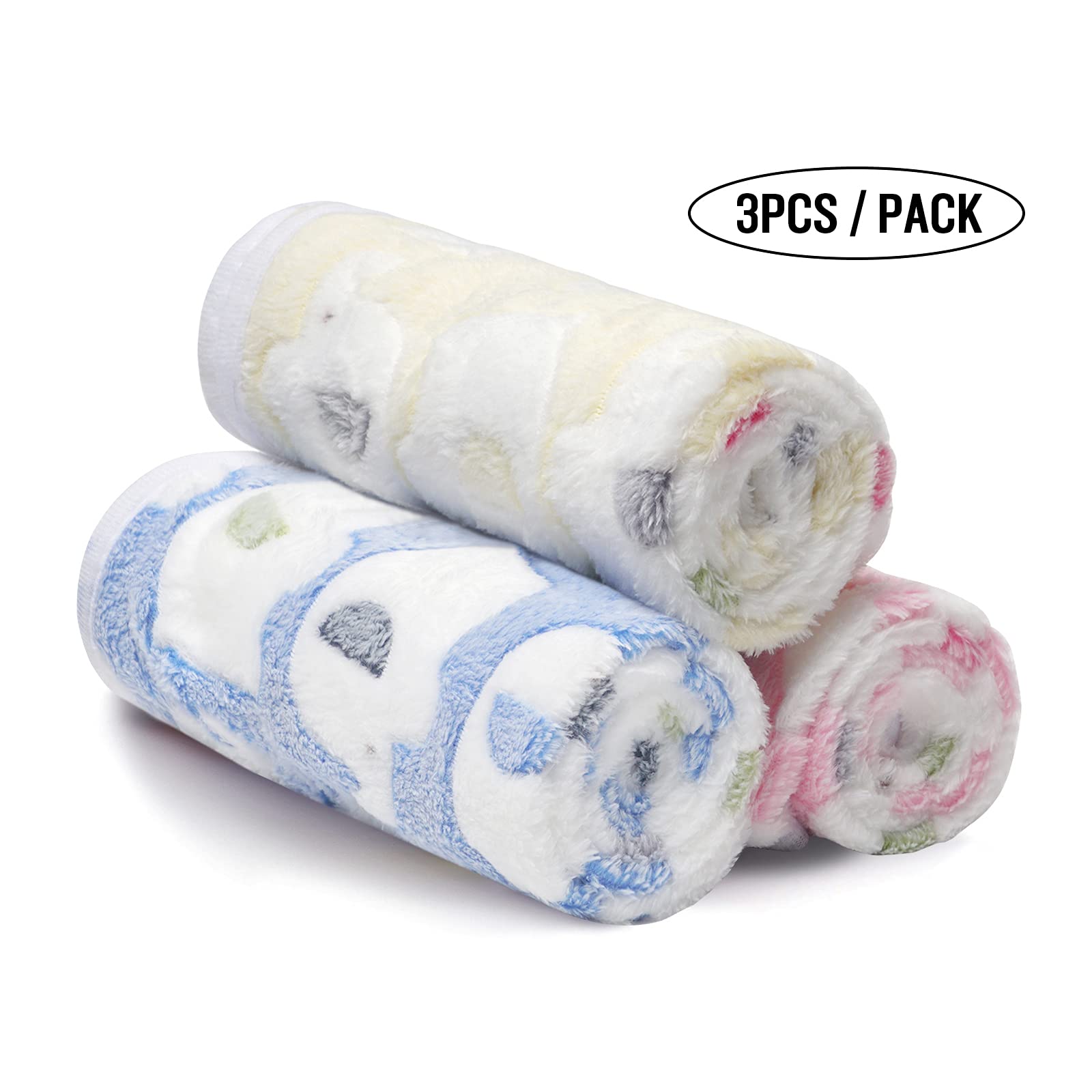 luciphia 3 Pezzi Coperta per Cane/Gatto Lavabile Soffice Durevole, Morbida e Calda Flanella,Elefante,Large (104 * 76cm)