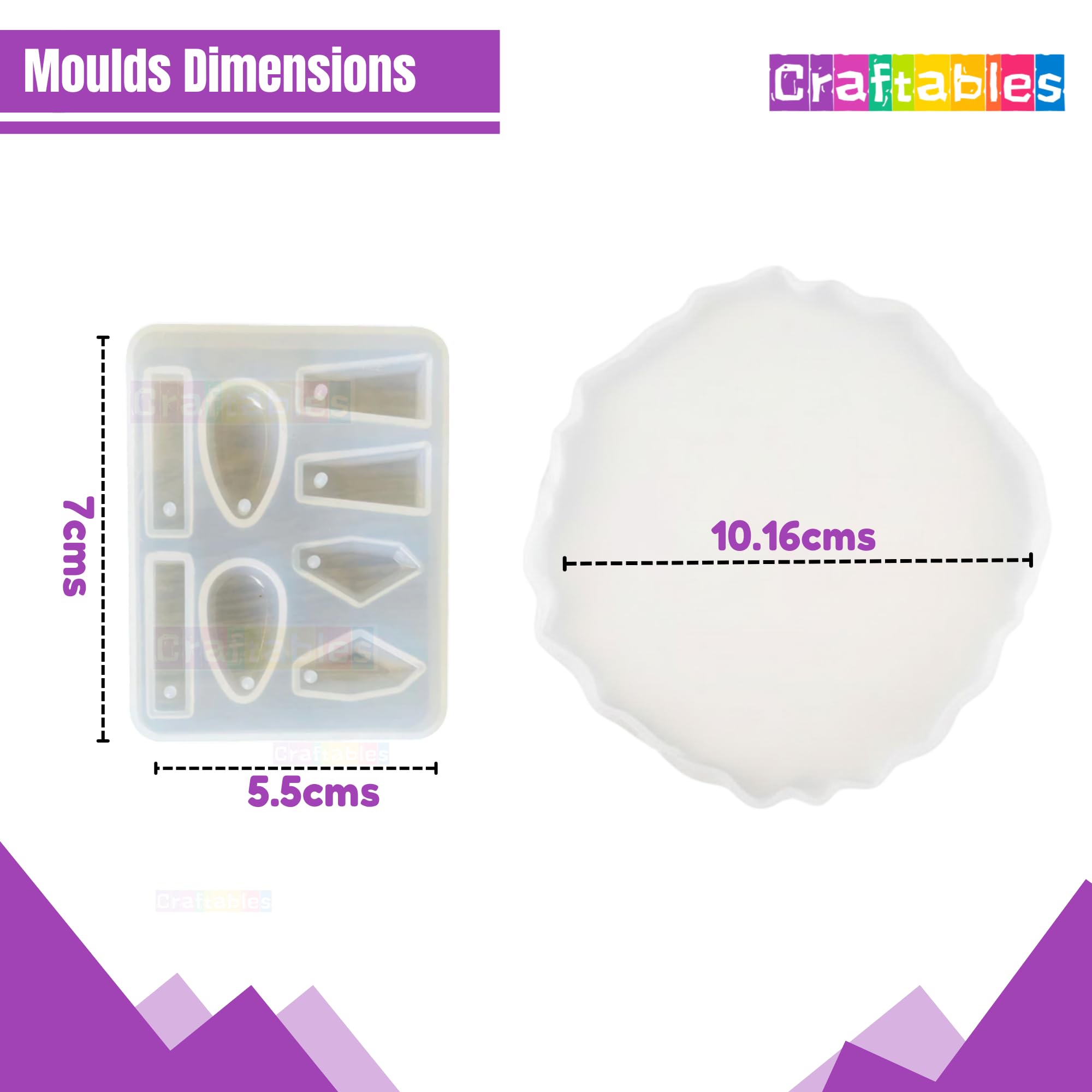 Resin Art Kit for Beginners - Jewelry & Coaster Making -6