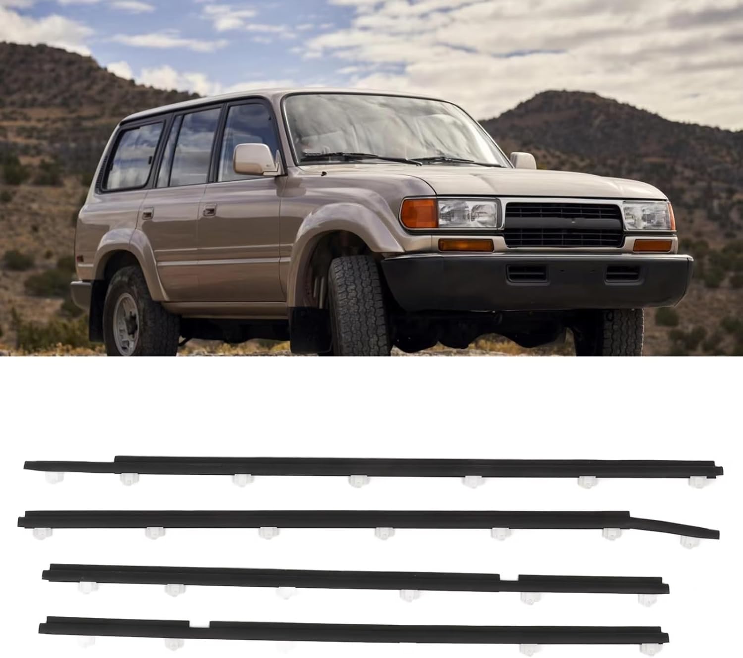 車の窓ガラスシールストリップ Compatible With For Land For Cruiser FJ80 FZJ80 HZJ