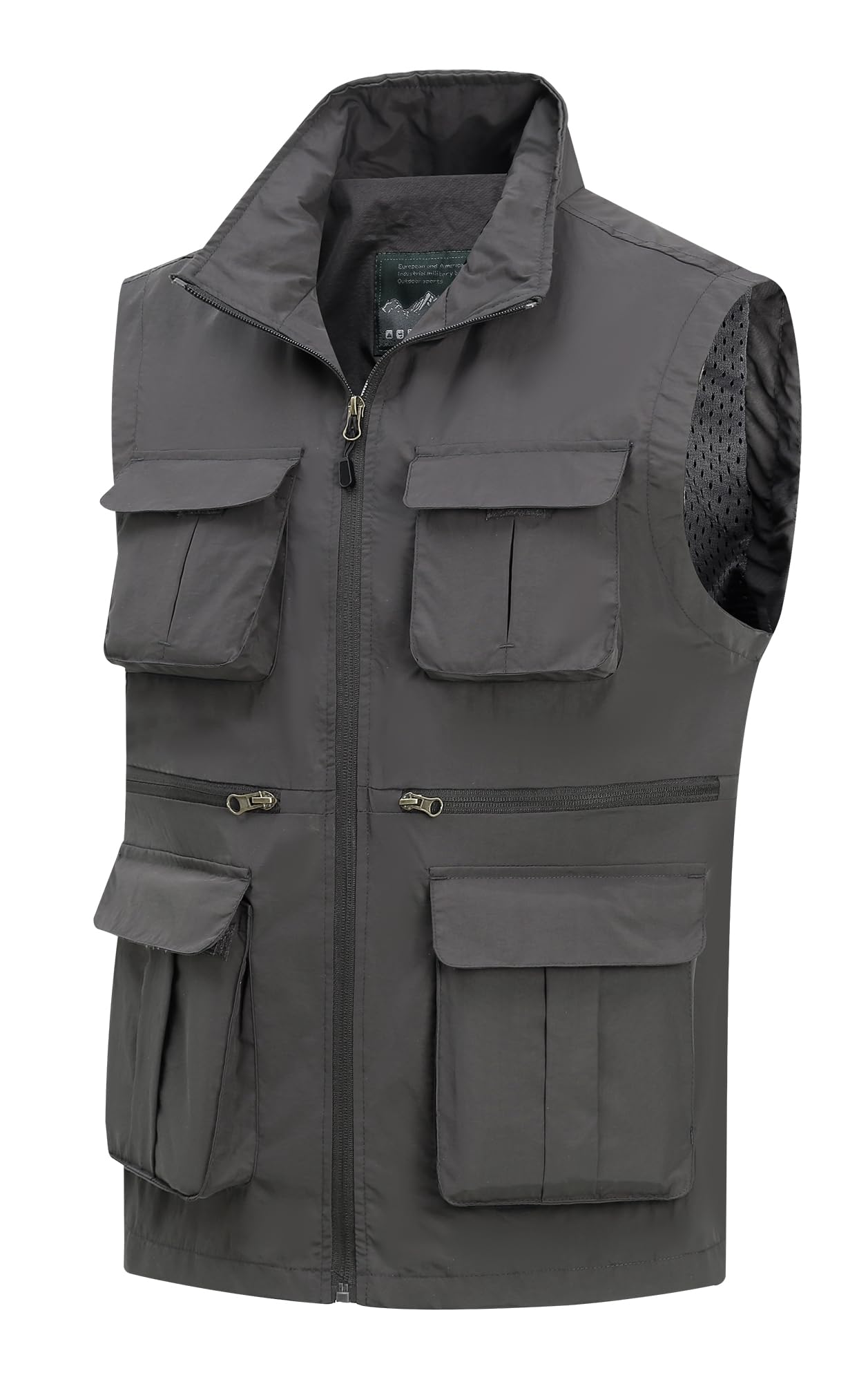 Hommes Gilet de Plein Air Multi-Poches Gilet Léger pêche Veste Respirant à Séchage Rapide Sport Gilet Sans Manches Loisirs Gilet Chasse Voyage Camping Photographie