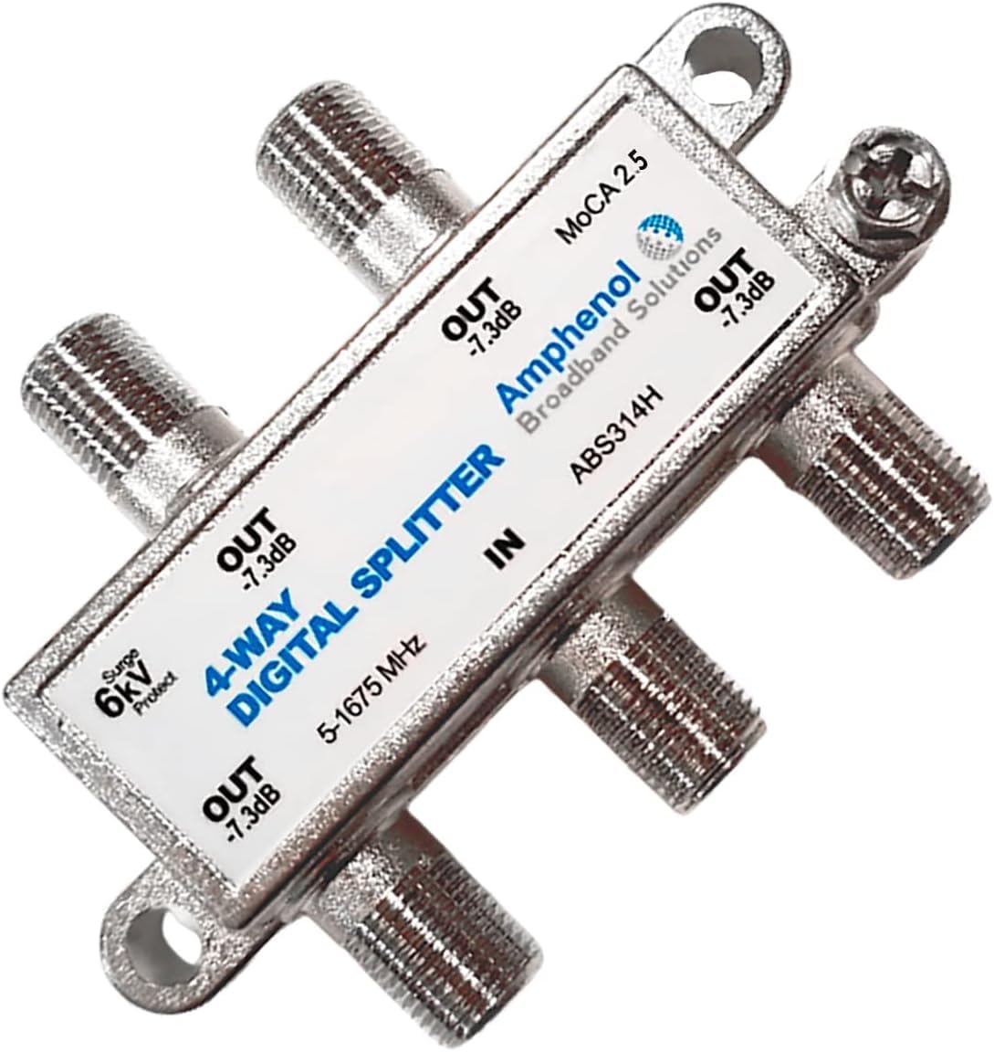 Amphenol - Splitter coassiale digitale MoCA 2,5 (4 vie) ABS314H