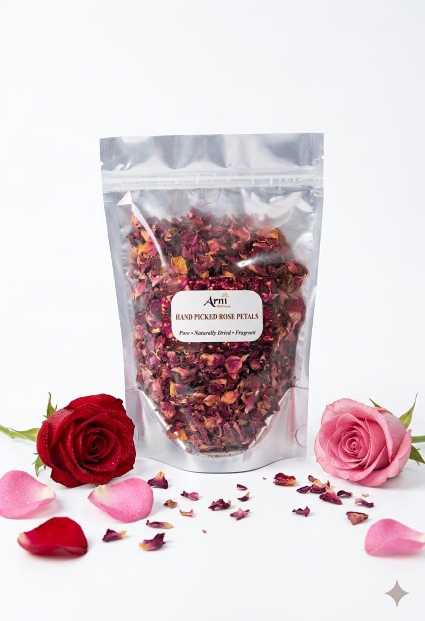 Hand Picked Rose Petals for Bath, Foot Soak, Face Packs & Skincare, Pooja, Meditation, Self Care Rituals, Home Décor & Gifting-image-19