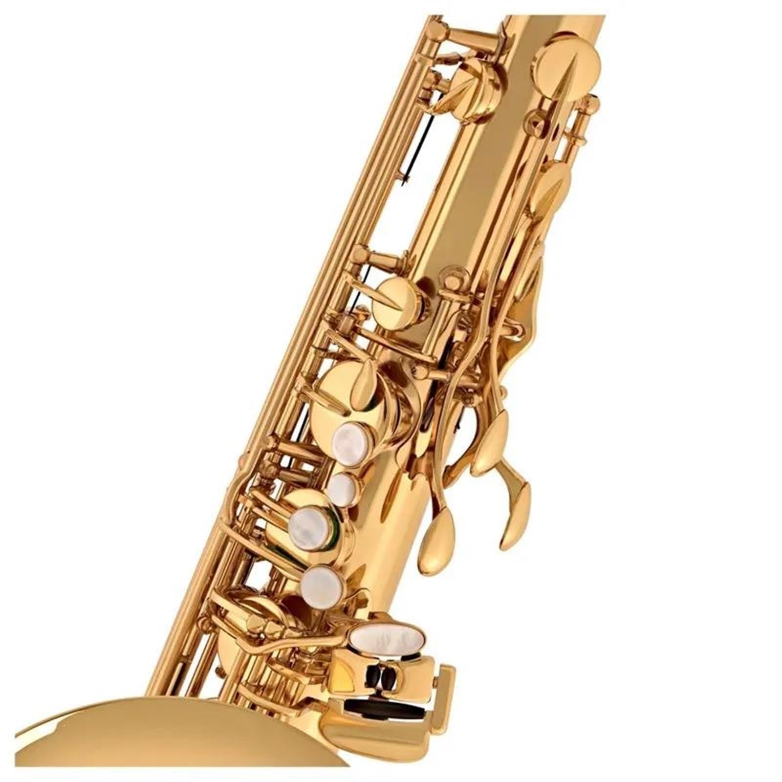 Saksofon Tenorowy B, Mosiężny, Niklowany, Saksofon Do Instrumentów Muzycznych Z Ustnikiem W Obudowie profesjonalny Saksofon (Color : A)