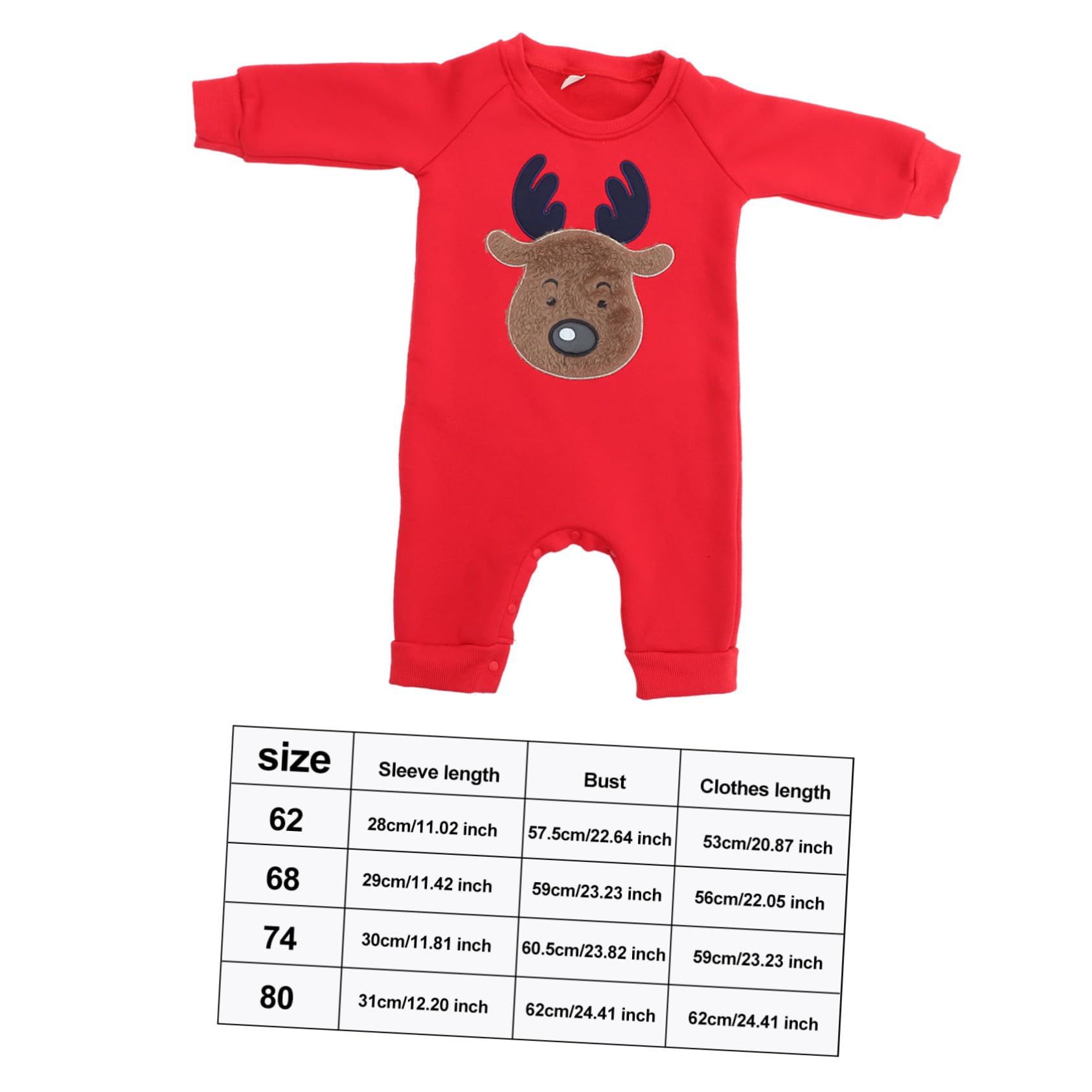 Mono para Niña Recién Nacido de Invierno con Diseño de Navideño Ropa Infantil de Algodón Transpirable y Cálida para Niña